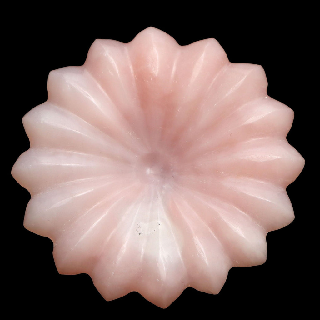 Pink Opal Flower Carving Loose Gemstone