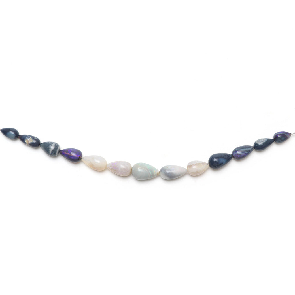 Australian Opal Smooth Drops, 7x11mm To 10.5x17mm,Australian Opal Briolette Drop , Australian Opal Tear Drops 8 Inch Strand - National Facets, Gemstone Manufacturer, Natural Gemstones, Gemstone Beads