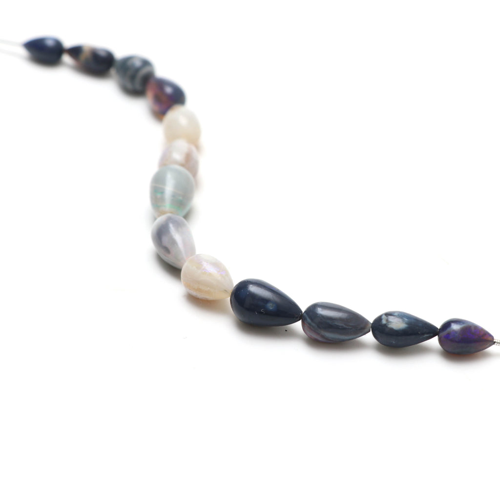 Australian Opal Smooth Drops, 7x11mm To 10.5x17mm,Australian Opal Briolette Drop , Australian Opal Tear Drops 8 Inch Strand - National Facets, Gemstone Manufacturer, Natural Gemstones, Gemstone Beads