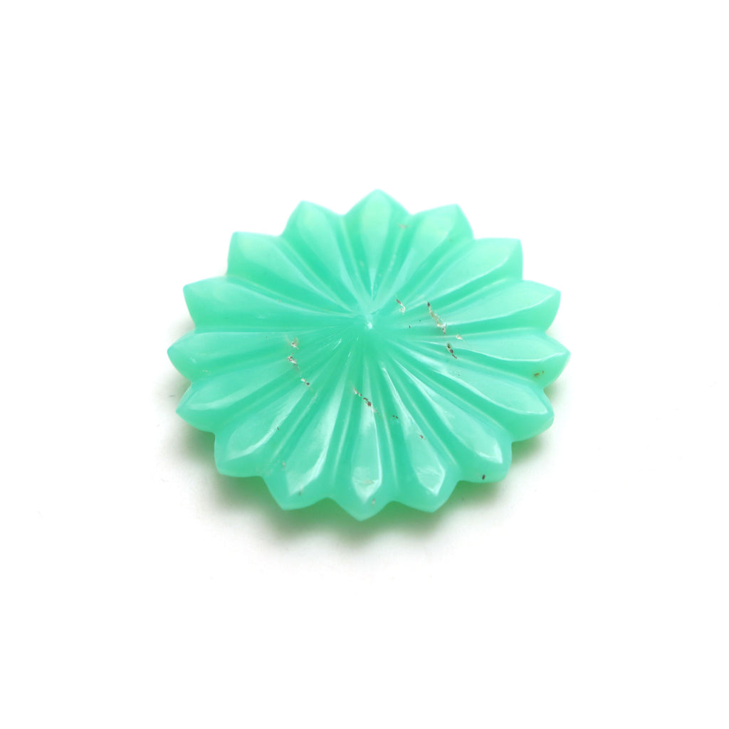 Chrysoprase Flower Carving Loose Gemstone