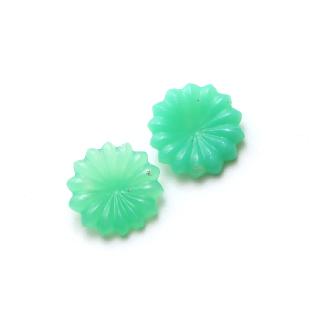 Chrysoprase Flower Carving Loose Gemstone