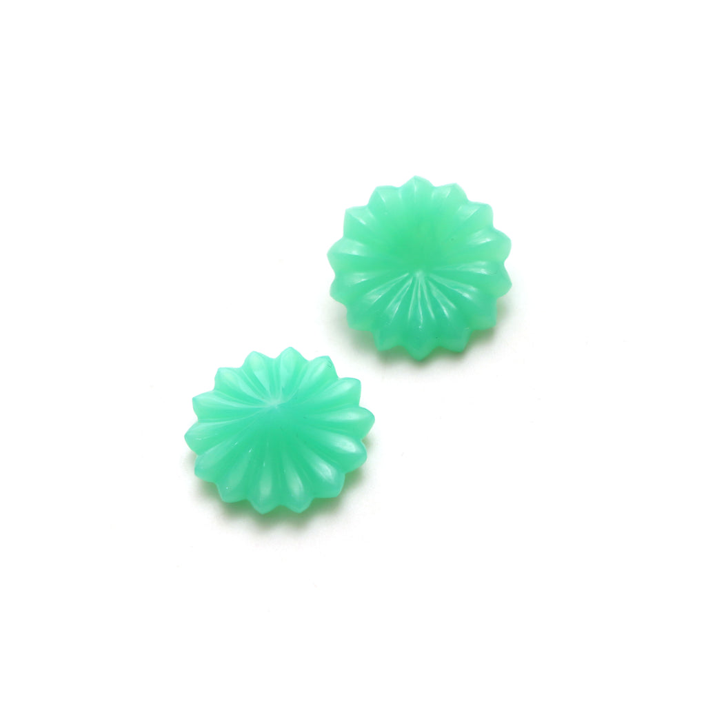 Chrysoprase Flower Carving Loose Gemstone