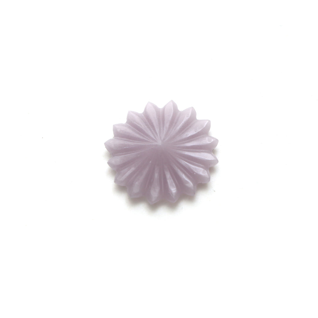 Yttrium Fluorite Flower Carving Loose Gemstone