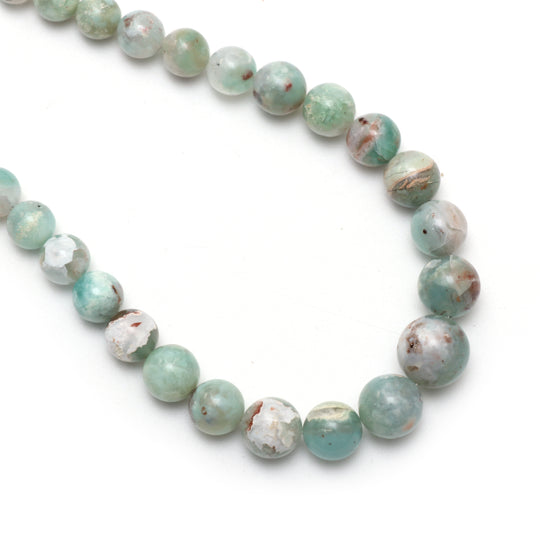 Aqua Chalcedony Smooth Balls, 7 mm to 14 mm, Aqua Chalcedony Jewelry Making Beads, 18 Inches Full Strand, Price Per Strand