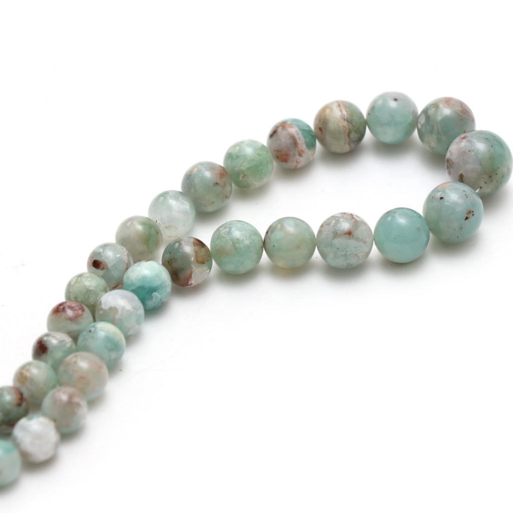Aqua Chalcedony Smooth Balls, 7 mm to 14 mm, Chalcedony Jewelry Handmade Gift For Women, 18 Inches Full Strand, Price Per Strand - National Facets, Gemstone Manufacturer, Natural Gemstones, Gemstone Beads, Gemstone Carvings