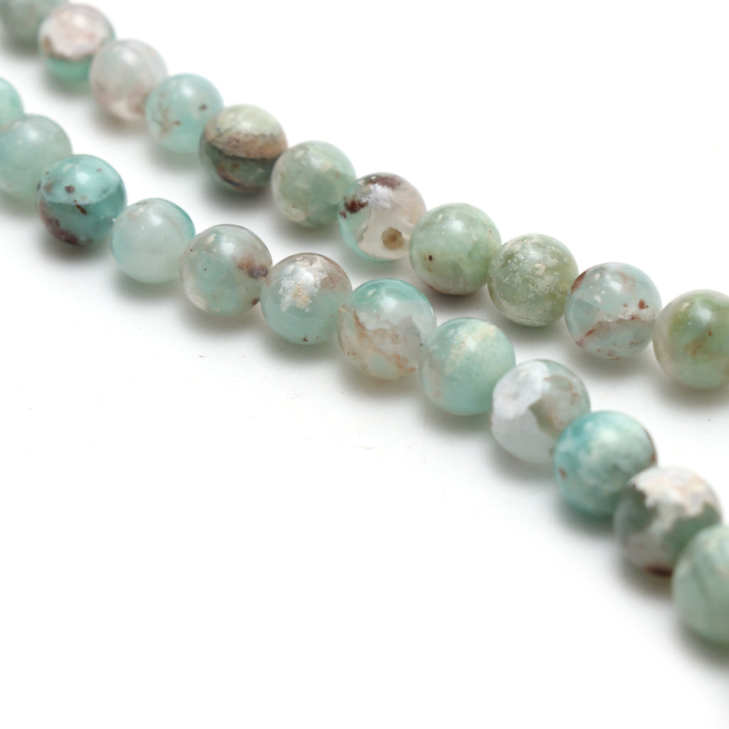 Aqua Chalcedony Smooth Balls, 7 mm to 14 mm, Chalcedony Jewelry Handmade Gift For Women, 18 Inches Full Strand, Price Per Strand - National Facets, Gemstone Manufacturer, Natural Gemstones, Gemstone Beads, Gemstone Carvings