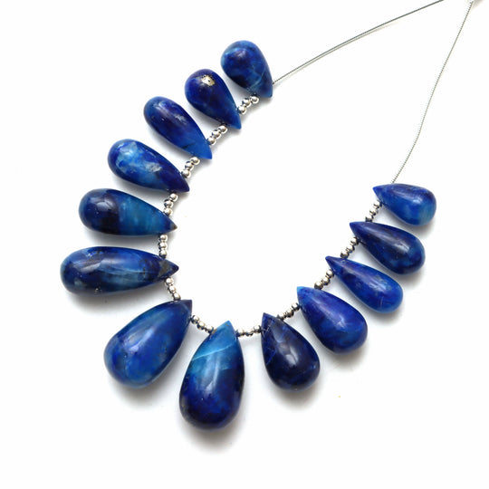 9.5x16 mm To 14.5x27 mm  Afghanite Smooth Drop Beads