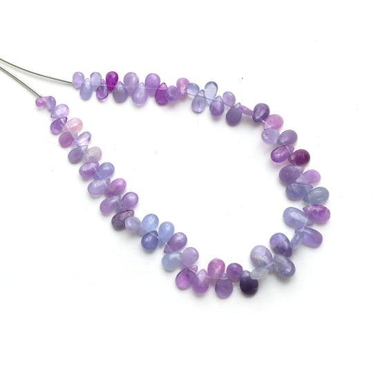 Hackmanite Smooth Pear Beads, 3x4.5 mm To 6x9.5 mm, Hackmanite Jewelry Making Beads, 8.5 Inches Full Strand, Price Per Strand