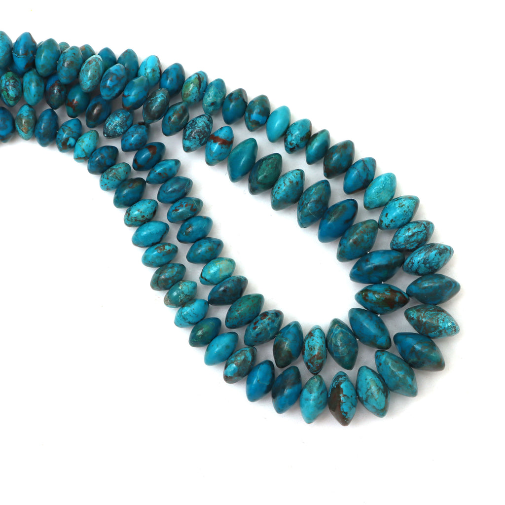 Chrysocolla Smooth Saucer Beads