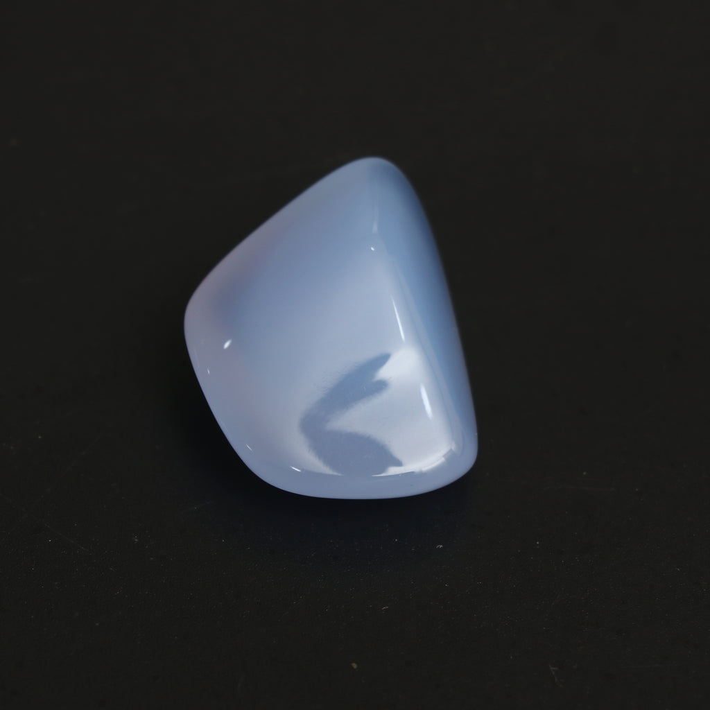 Blue Chalcedony Smooth Organic Tumble Gemstone, 25x31 mm, Chalcedony Tumble, Blue Chalcedony Tumble Jewelry Making Gemstone, 1 Piece - National Facets, Gemstone Manufacturer, Natural Gemstones, Gemstone Beads, Gemstone Carvings