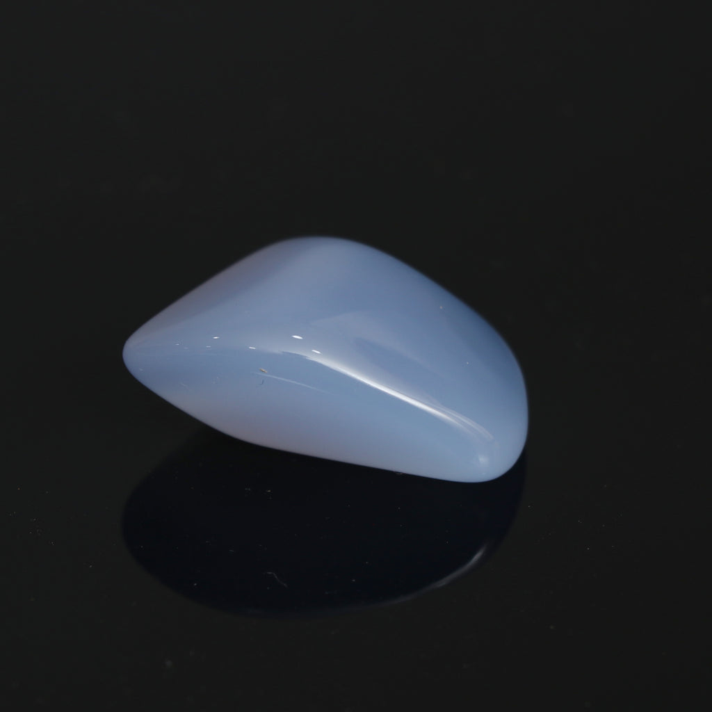 Blue Chalcedony Smooth Organic Tumble Gemstone, 25x31 mm, Chalcedony Tumble, Blue Chalcedony Tumble Jewelry Making Gemstone, 1 Piece - National Facets, Gemstone Manufacturer, Natural Gemstones, Gemstone Beads, Gemstone Carvings