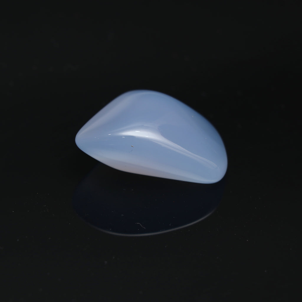 Blue Chalcedony Smooth Organic Tumble Gemstone, 25x31 mm, Chalcedony Tumble, Blue Chalcedony Tumble Jewelry Making Gemstone, 1 Piece - National Facets, Gemstone Manufacturer, Natural Gemstones, Gemstone Beads, Gemstone Carvings