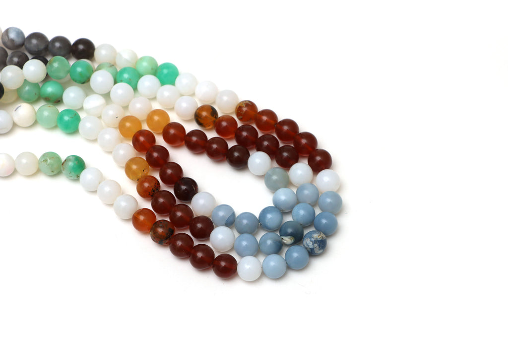 Multi Opal Smooth Round Balls Beads