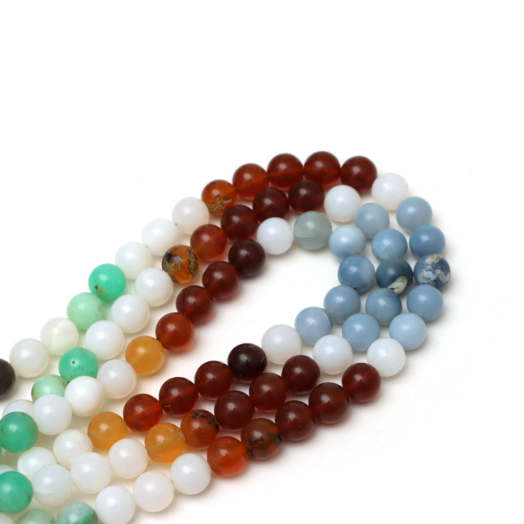 Multi Opal Smooth Round Balls Beads