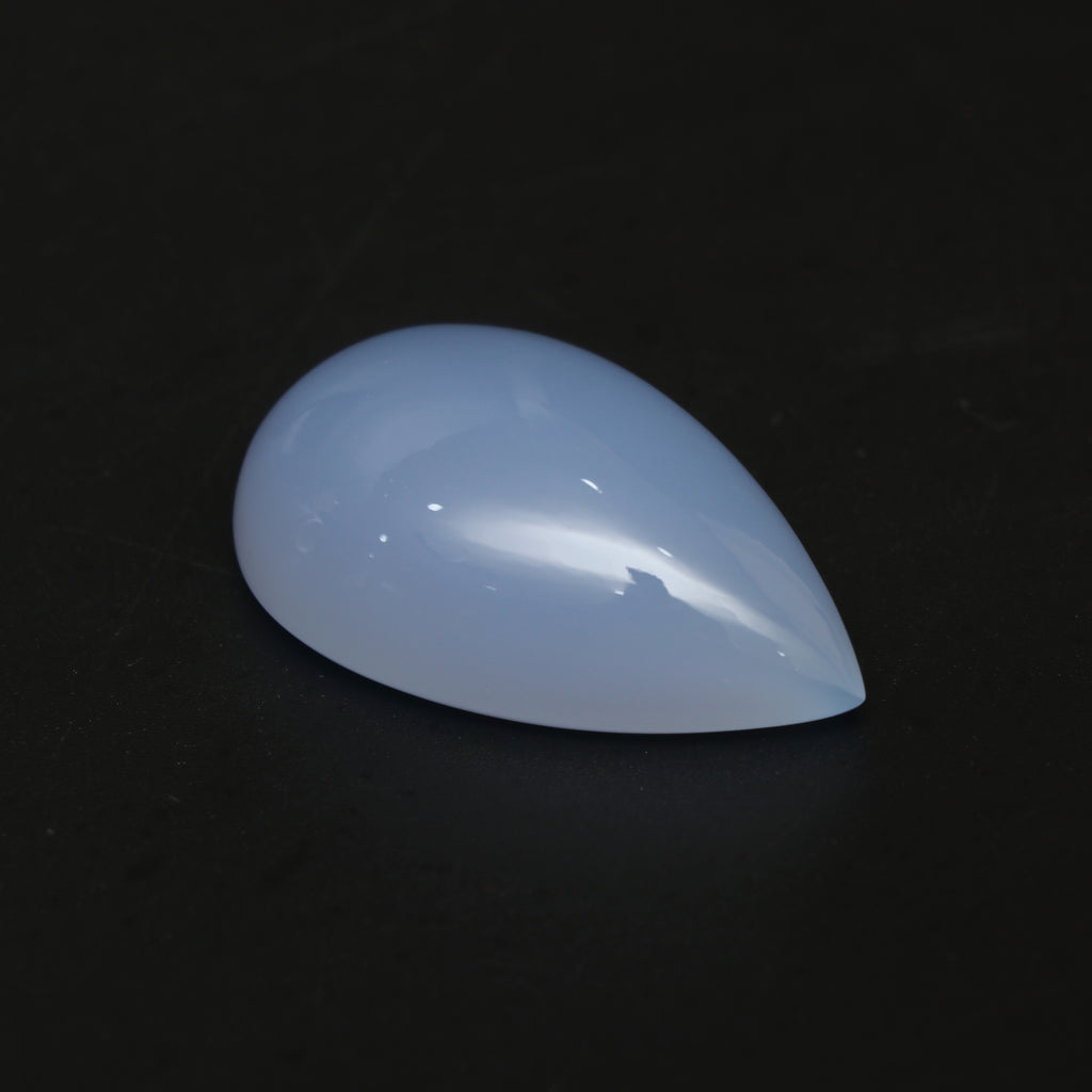 Natural Blue Chalcedony Smooth Pear Gemstone, 23.5x38.5 mm, Blue Chalcedony Pear, Chalcedony Pear Jewelry Making Gemstone, 1 Pieces - National Facets, Gemstone Manufacturer, Natural Gemstones, Gemstone Beads, Gemstone Carvings