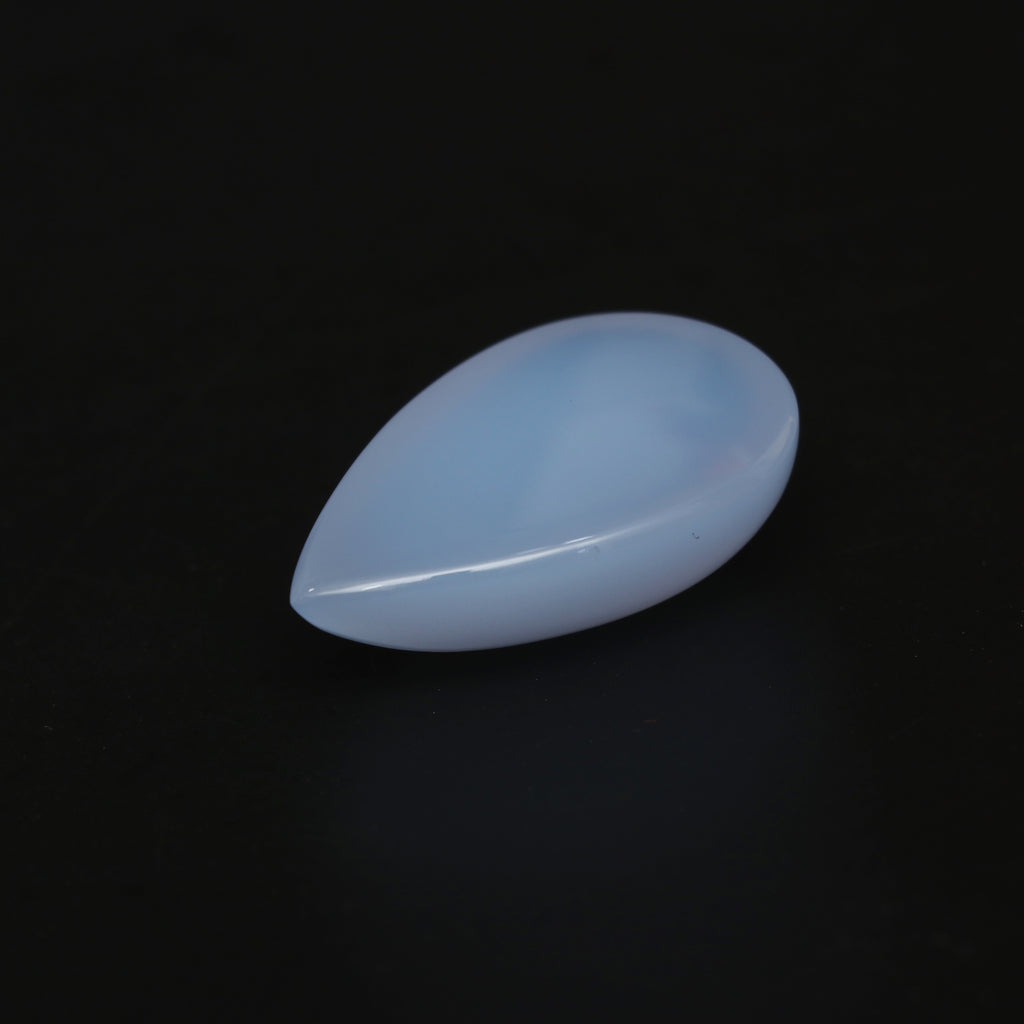 Natural Blue Chalcedony Smooth Pear Gemstone, 23.5x38.5 mm, Blue Chalcedony Pear, Chalcedony Pear Jewelry Making Gemstone, 1 Pieces - National Facets, Gemstone Manufacturer, Natural Gemstones, Gemstone Beads, Gemstone Carvings