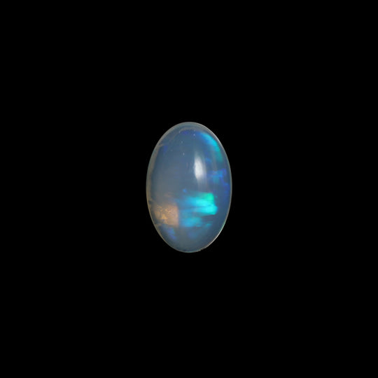 Natural Ethiopian Opal Smooth Oval Loose Gemstone, 12x18.5 mm, Opal Jewelry Making Gemstone, 1 Piece