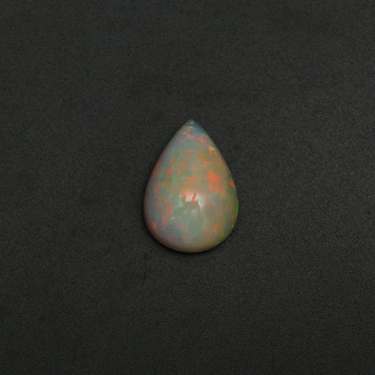 Natural Ethiopian Opal Smooth Pear Loose Gemstone, 14x20 mm, Opal Jewelry Making Gemstone, 1 Piece