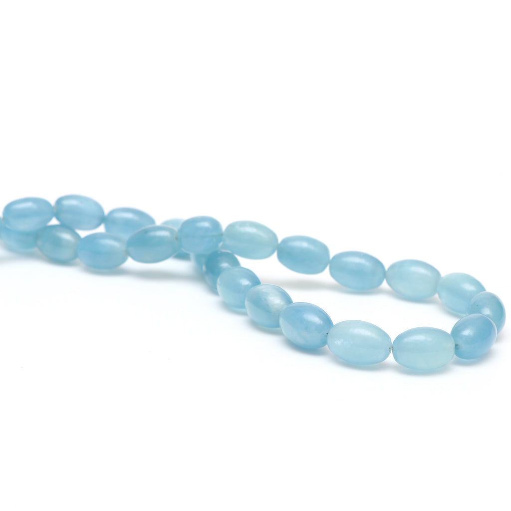 Stabilized Aquamarine Smooth Barrel Beads, 10x13 mm to 11x16 mm, Aquamarine Barrel Jewelry Making Gemstone, Price Per Strand - National Facets, Gemstone Manufacturer, Natural Gemstones, Gemstone Beads, Gemstone Carvings