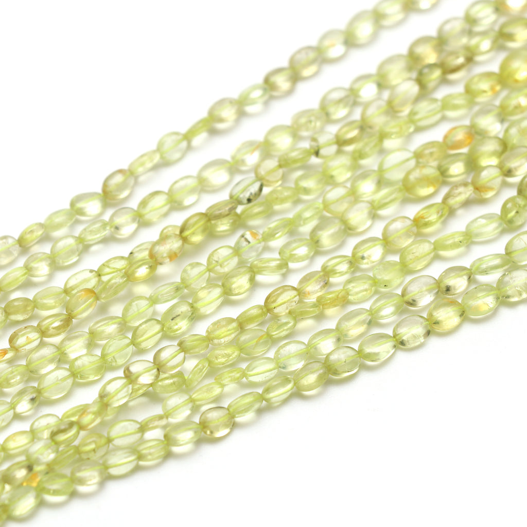 Natural Chrysoberyl Smooth Oval Beads, 3x3.5 mm to 7x10 mm, Chrysoberyl Oval Jewelry Making Beads, 18 Inches, Price Per Strand - National Facets, Gemstone Manufacturer, Natural Gemstones, Gemstone Beads, Gemstone Carvings