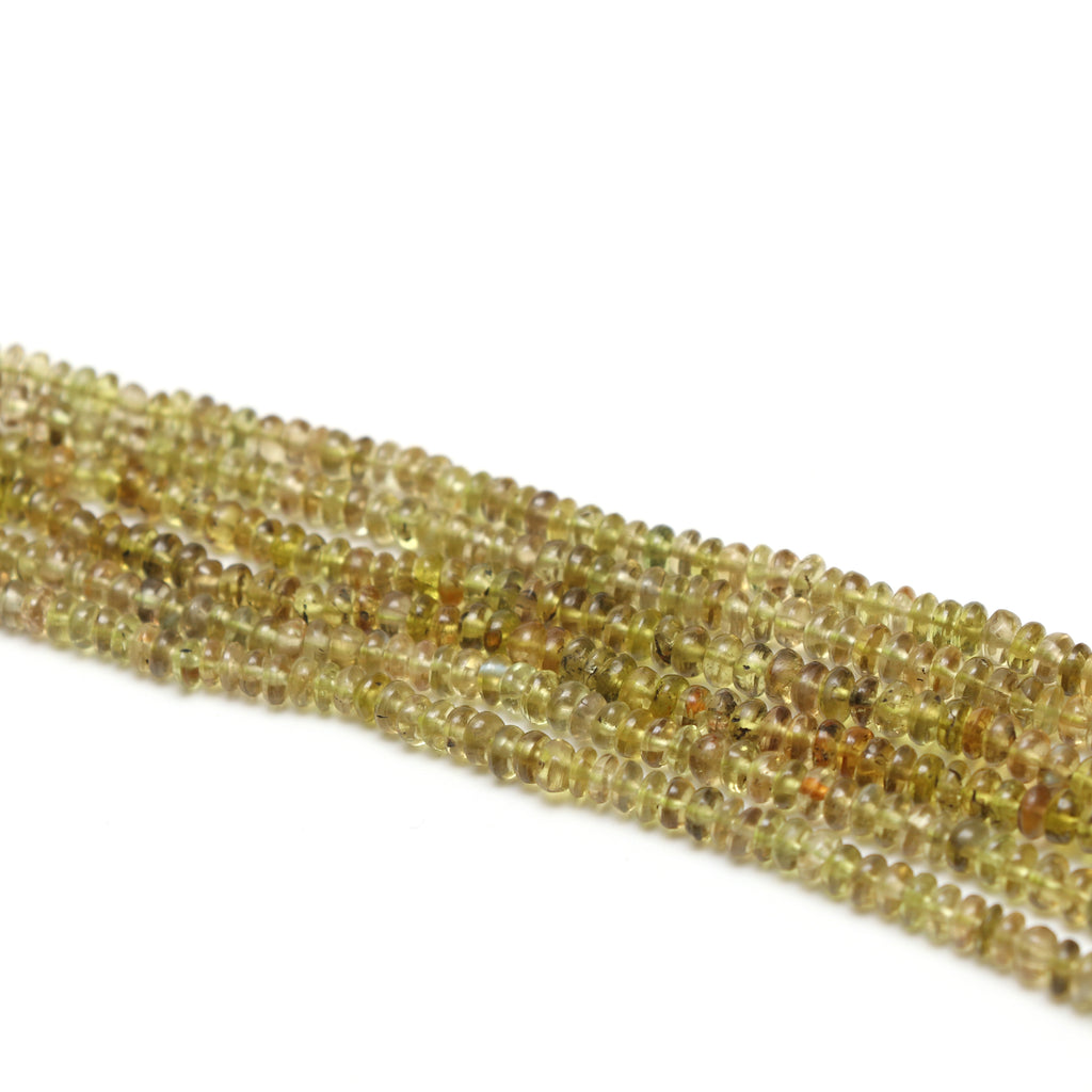 Natural Chrysoberyl Smooth Rondelle Beads, 3.5 mm to 5.5 mm, Chrysoberyl Rondelle Jewelry Making Beads, 18 Inches, Price Per Strand - National Facets, Gemstone Manufacturer, Natural Gemstones, Gemstone Beads, Gemstone Carvings