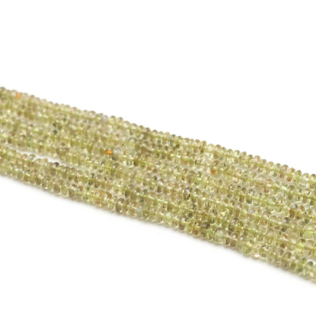 Natural Chrysoberyl Smooth Rondelle Beads, 3.5 mm to 5.5 mm, Chrysoberyl Rondelle Jewelry Making Beads, 18 Inches, Price Per Strand - National Facets, Gemstone Manufacturer, Natural Gemstones, Gemstone Beads, Gemstone Carvings