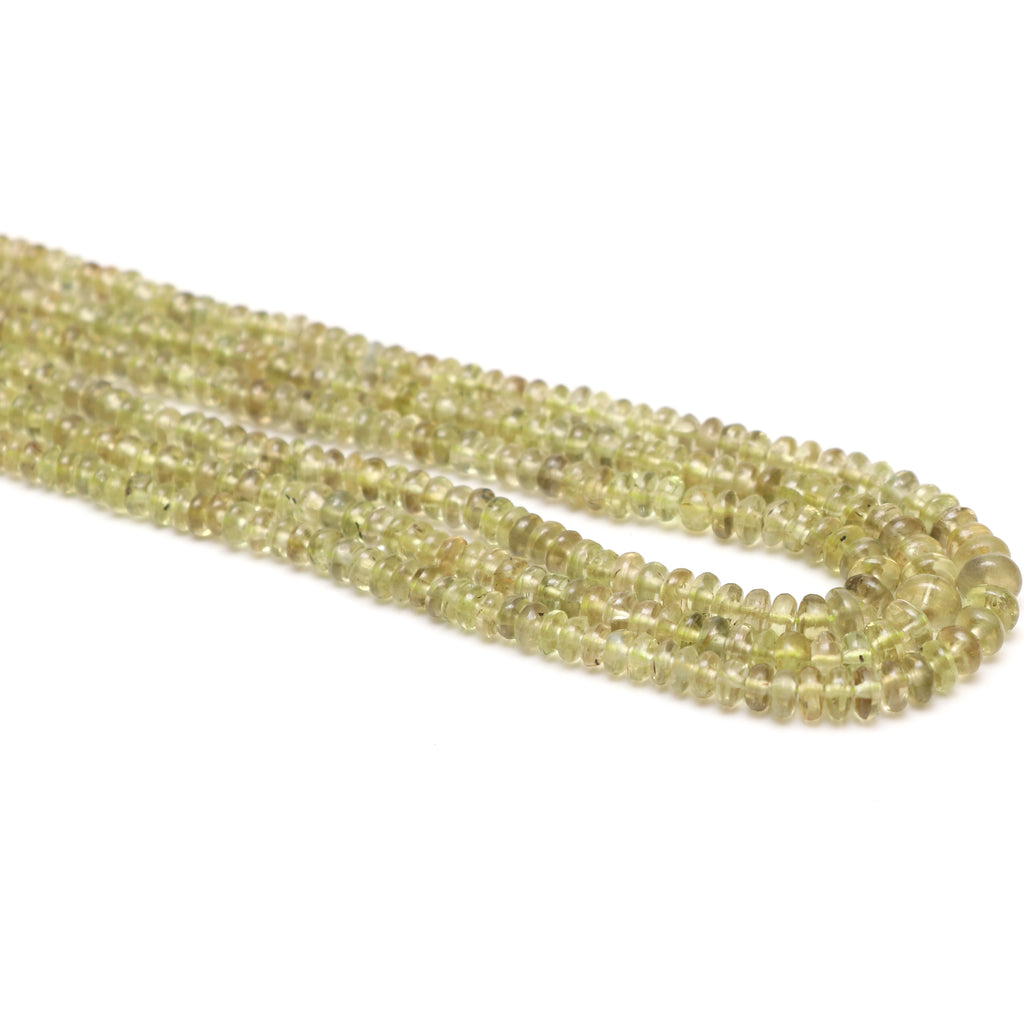 Natural Chrysoberyl Smooth Rondelle Beads, 3.5 mm to 5.5 mm, Chrysoberyl Rondelle Jewelry Making Beads, 18 Inches, Price Per Strand - National Facets, Gemstone Manufacturer, Natural Gemstones, Gemstone Beads, Gemstone Carvings