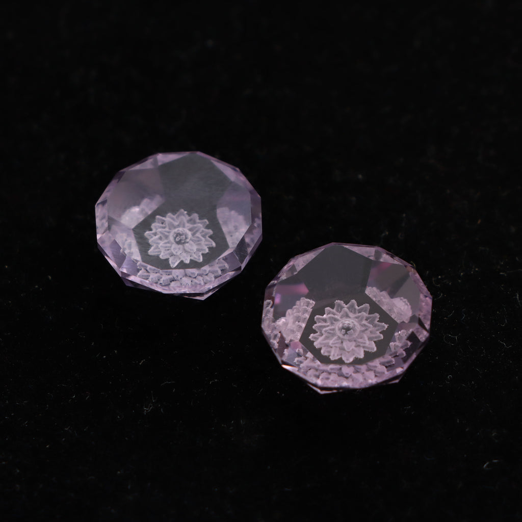 Amethyst Intaglio Carving Loose Gemstone