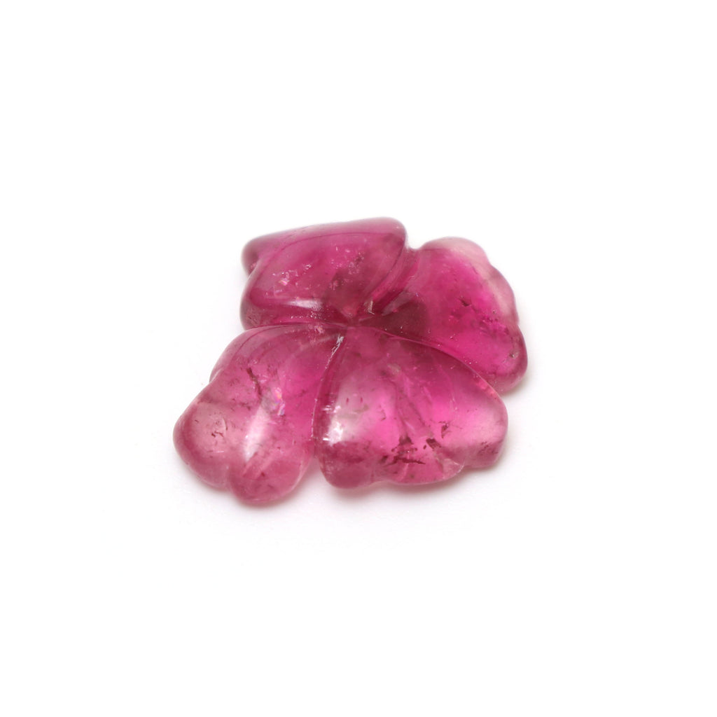 Natural Tourmaline Flower Carving Loose Gemstone, 17 mm To 21.5 mm, Tourmaline Flower Carving Smooth Gemstone, 1 Piece - National Facets, Gemstone Manufacturer, Natural Gemstones, Gemstone Beads