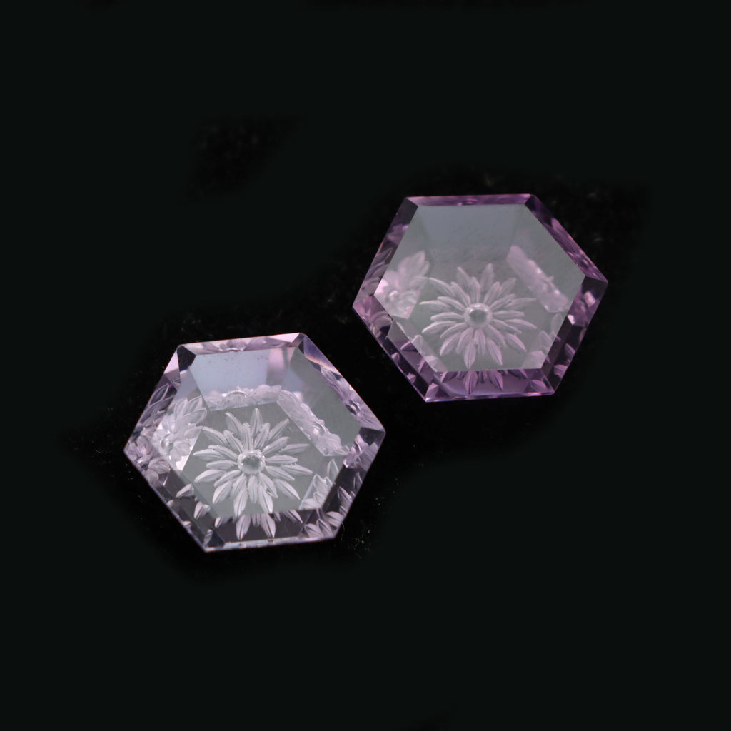 Amethyst Intaglio Carving Loose Gemstone