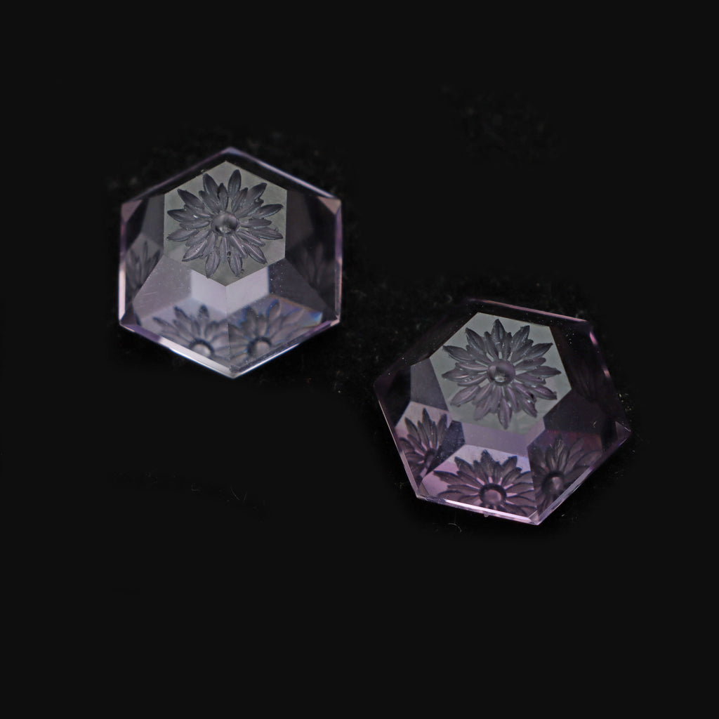 Amethyst Intaglio Carving Loose Gemstone