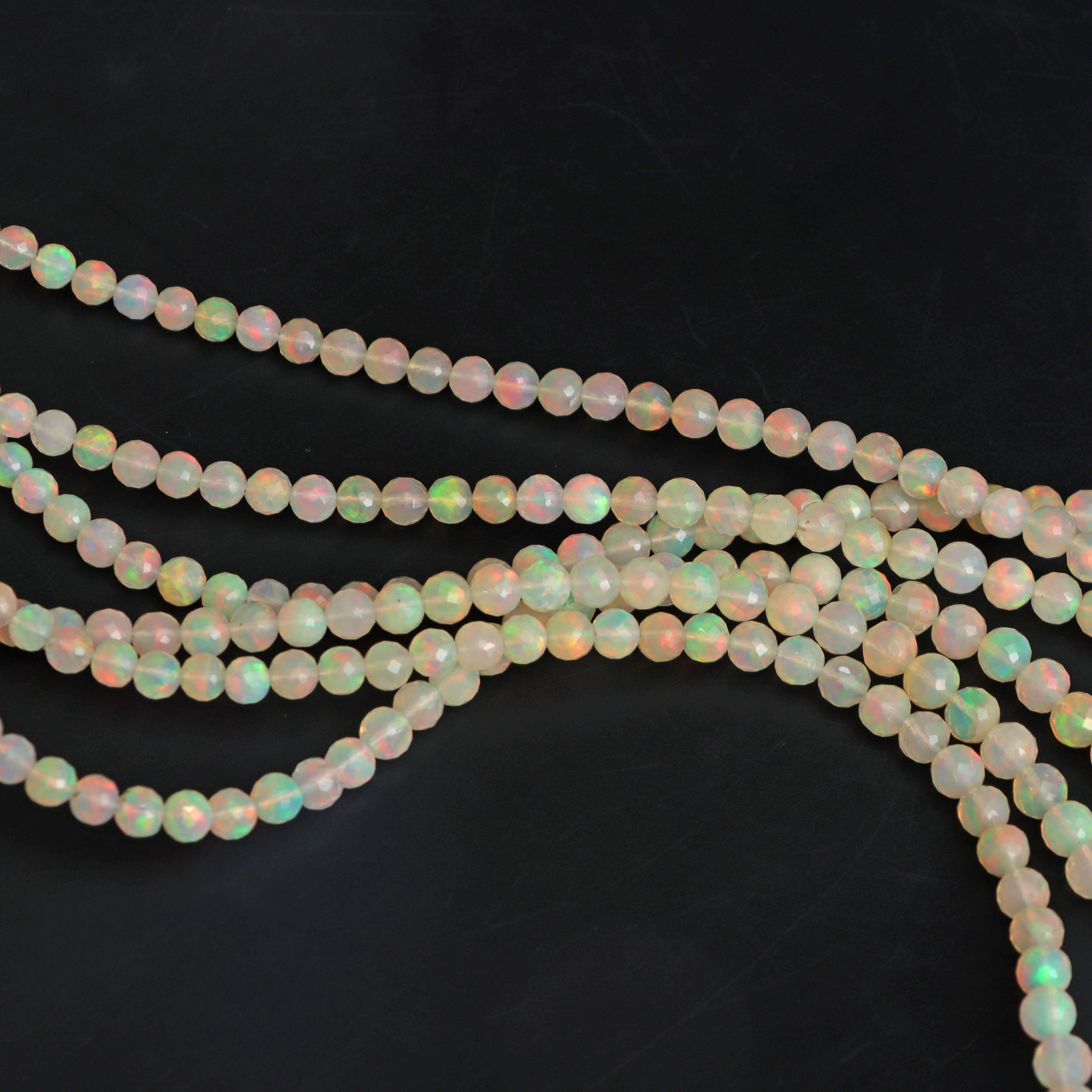 Ethiopia Opal Beads Natural Opal Balls Smooth Opal Balls Necklace