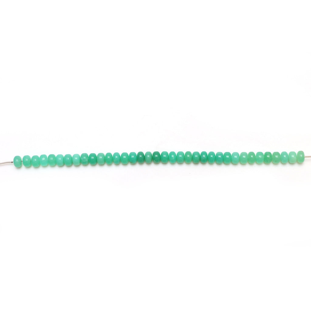 Calibrated Chrysoprase Smooth Rondelle Beads | 8 mm | Chrysoprase Beads | 8 Inch Full Strand | Price Per Strand - National Facets, Gemstone Manufacturer, Natural Gemstones, Gemstone Beads