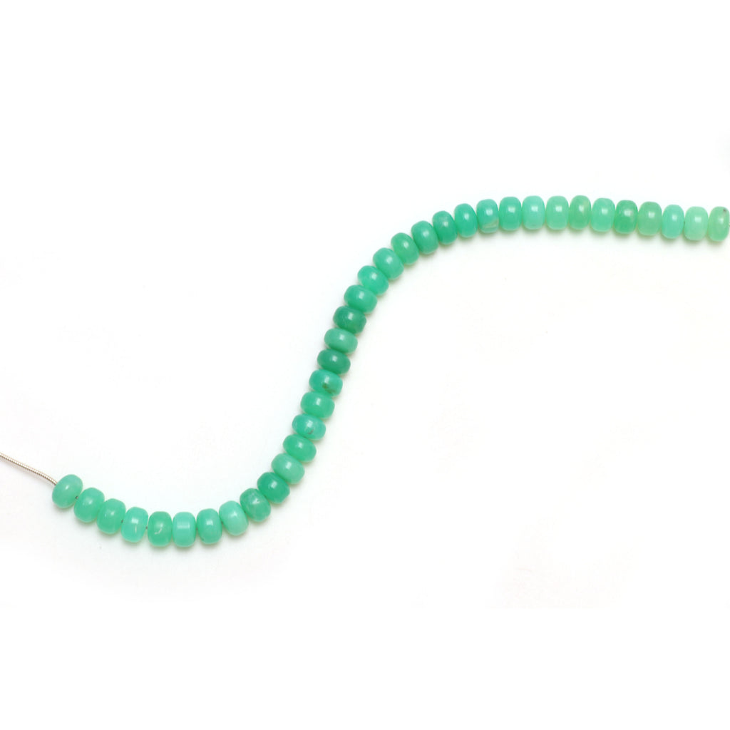 Calibrated Chrysoprase Smooth Rondelle Beads | 8 mm | Chrysoprase Beads | 8 Inch Full Strand | Price Per Strand - National Facets, Gemstone Manufacturer, Natural Gemstones, Gemstone Beads