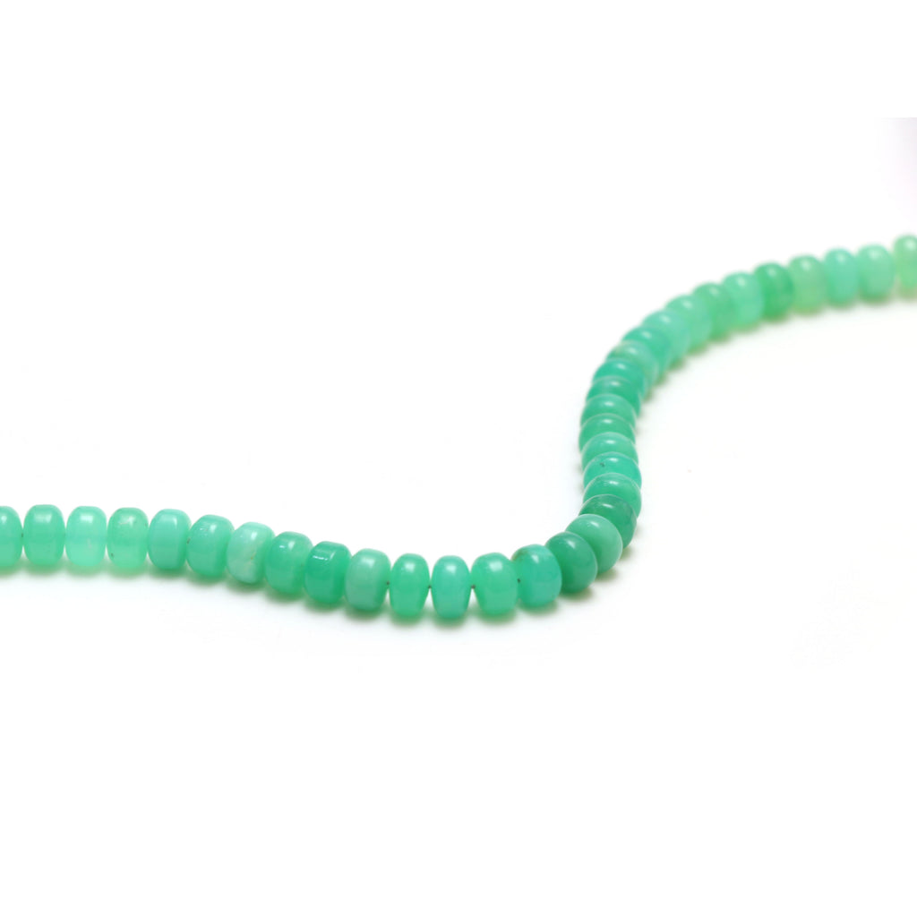 Calibrated Chrysoprase Smooth Rondelle Beads | 8 mm | Chrysoprase Beads | 8 Inch Full Strand | Price Per Strand - National Facets, Gemstone Manufacturer, Natural Gemstones, Gemstone Beads