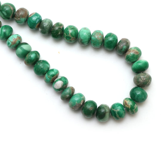 Natural Verasite Smooth Rondelle Beads, 10 mm to 12 mm, Verasite Jewelry Handmade , 20 Inches Full Strand, Price Per Strand