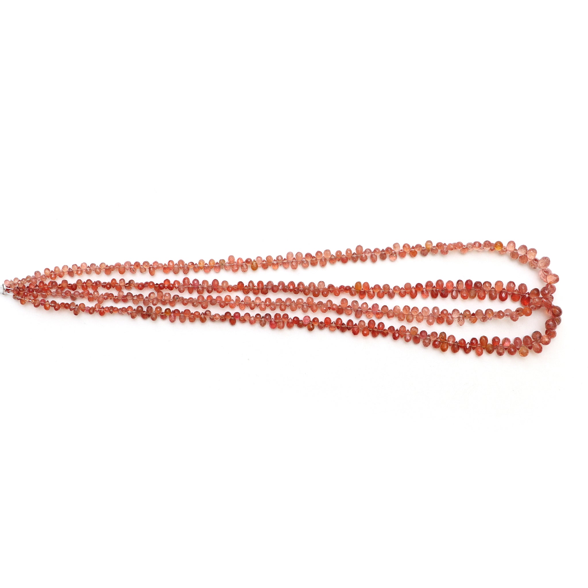 天然スピネルファセットドロップビーズ、2x2.5〜5x6.5 mm