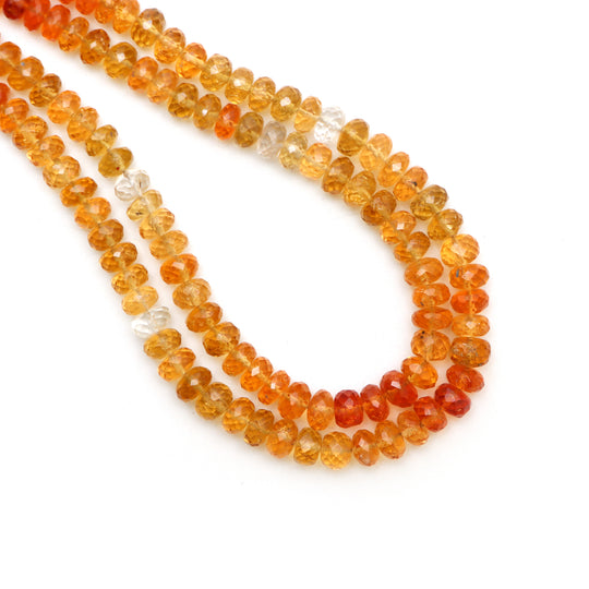 Imperial Topaz Faceted Rondelle Beads, 6 mm to 6.5 mm, Imperial Topaz Jewelry Making Beads, 18 Inches Strand, Price Per Strand