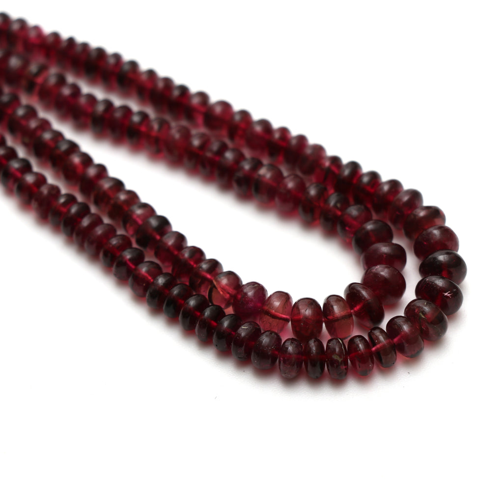 Natural Tourmaline Smooth Rondelle Beads, 3.5 mm to 6.5 mm, Tourmaline Jewelry Handmade Gift for Women, 18 Inches Strand, Price Per Strand - National Facets, Gemstone Manufacturer, Natural Gemstones, Gemstone Beads, Gemstone Carvings