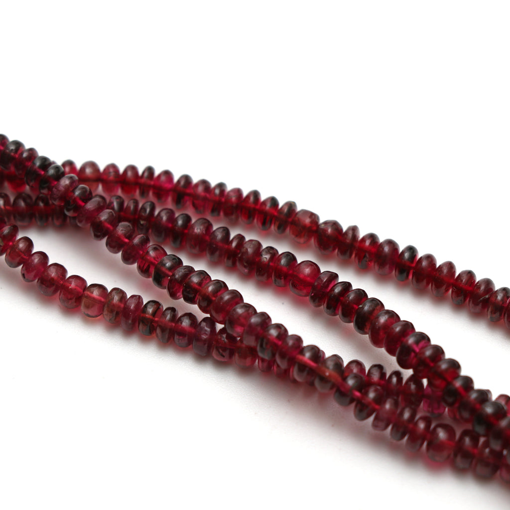 Natural Tourmaline Smooth Rondelle Beads, 3.5 mm to 6.5 mm, Tourmaline Jewelry Handmade Gift for Women, 18 Inches Strand, Price Per Strand - National Facets, Gemstone Manufacturer, Natural Gemstones, Gemstone Beads, Gemstone Carvings