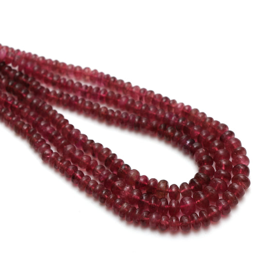 Natural Tourmaline Smooth Rondelle Beads, 3 mm to 6.5 mm, Tourmaline Jewelry Making Beads, Plain Tourmaline Beads, 18 Inches Strand, Price Per Strand