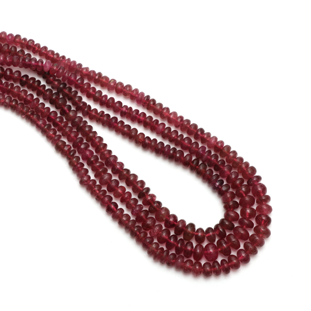 Natural Tourmaline Smooth Rondelle Beads, 3 mm to 6.5 mm, Tourmaline Jewelry Handmade Gift for Women, Price Per Strand - National Facets, Gemstone Manufacturer, Natural Gemstones, Gemstone Beads, Gemstone Carvings