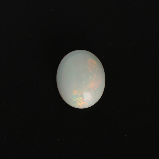 Natural Ethiopian Opal Smooth Oval Loose Gemstone, 17x20 mm, Ethiopian Opal Jewelry Making Gemstone, 1 Piece