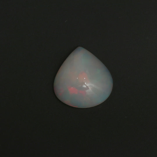 Natural Ethiopian Opal Smooth Heart Loose Gemstone, 24x25 mm, Opal Jewelry Making Gemstone, 1 Piece