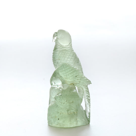 Natural Green Aquamarine Birds Carving Loose Gemstone, 30x64 mm, Aquamarine Jewelry Making Gemstone, 1 Piece