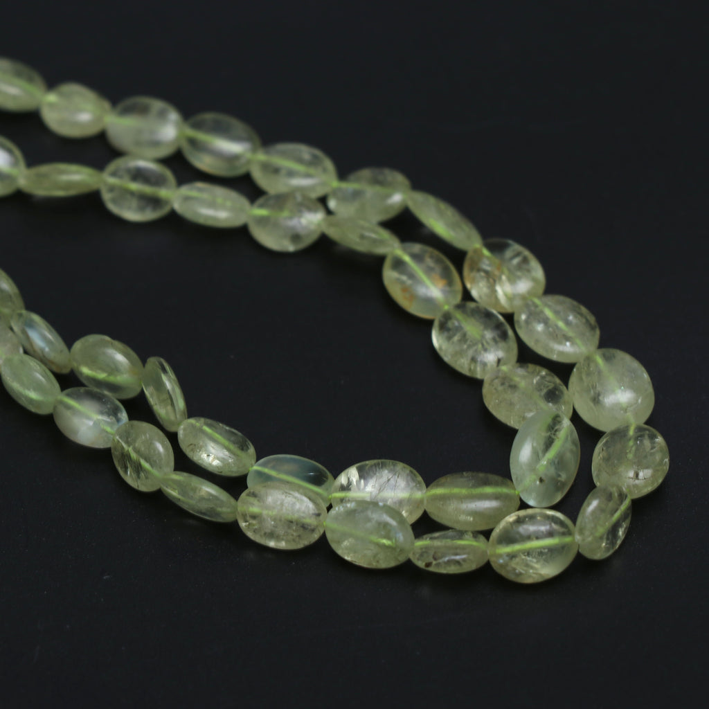 Natural Chrysoberyl Smooth Oval Beads, 3.5x4 mm to 7x8 mm, Chrysoberyl Oval Jewelry Making Beads, 18 Inches, Price Per Strand - National Facets, Gemstone Manufacturer, Natural Gemstones, Gemstone Beads, Gemstone Carvings