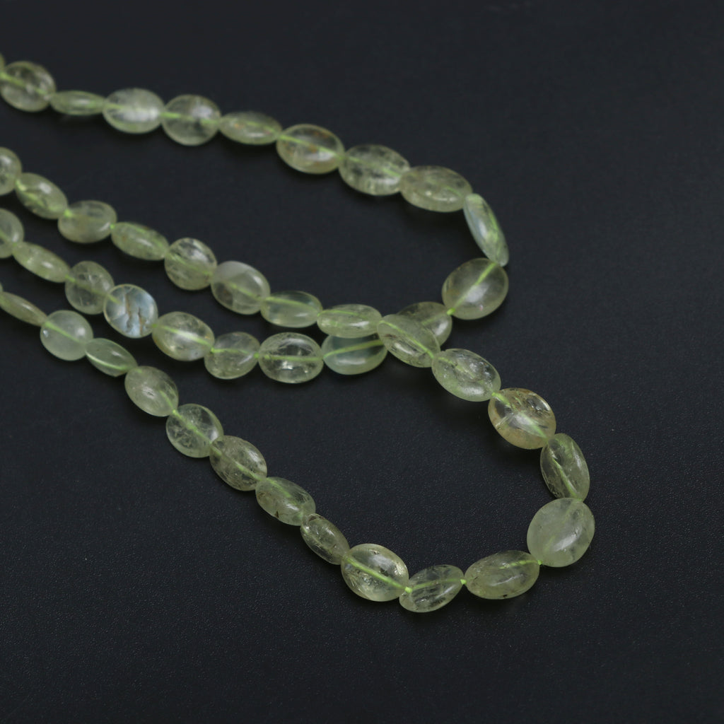 Natural Chrysoberyl Smooth Oval Beads, 3.5x4 mm to 7x8 mm, Chrysoberyl Oval Jewelry Making Beads, 18 Inches, Price Per Strand - National Facets, Gemstone Manufacturer, Natural Gemstones, Gemstone Beads, Gemstone Carvings