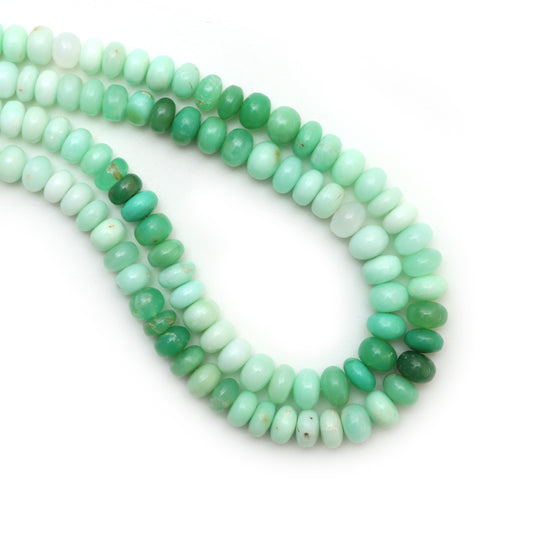 Mint Chrysoprase Smooth Rondelle Beads, 8.5 mm To 9 mm, Mint Chrysoprase Jewelry Making Beads, 18 Inches Full Strand, Price Per Strand