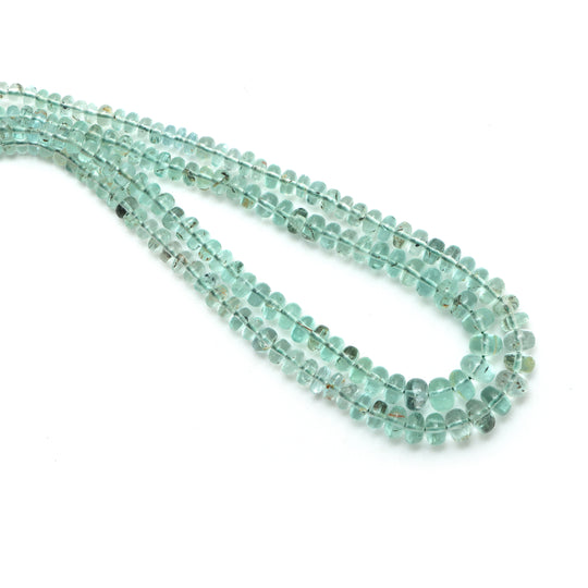 Emerald Smooth Rondelle Beads, 2 mm To 6 mm, Emerald Jewelry Making Beads, Handmade Jewelry, 18 Inches Full Strand, Price Per Strand