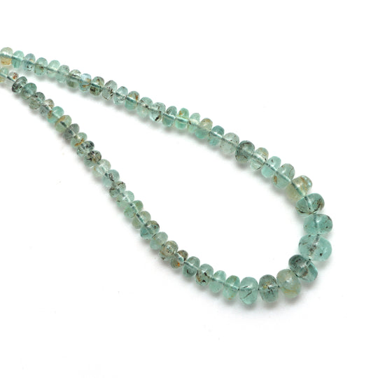 Emerald Smooth Rondelle Beads, 2 mm To 7 mm, Emerald Jewelry Making Beads, 18 Inches Full Strand, Price Per Strand